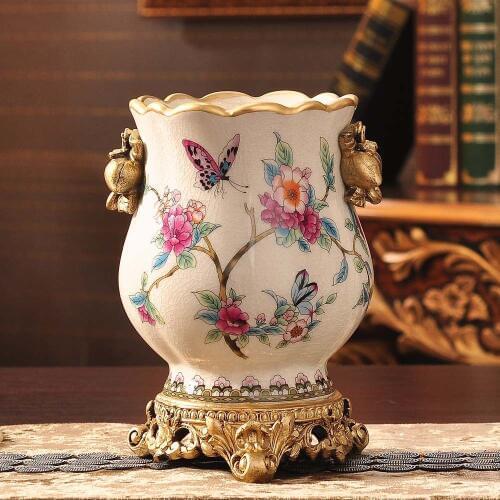 Flower vase Ceramic small flower bottle decoration garden ice crackle household ornaments flower vase