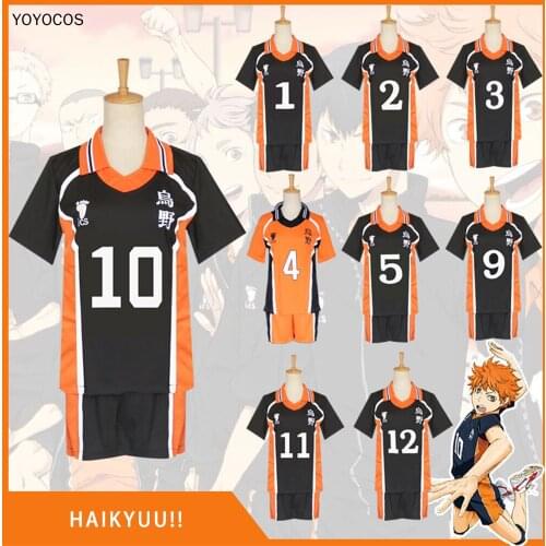 YOYOCOS Haikyuu Cosplay Hinata Shoyo Nishinoya Yuu School Uniform Cosplay Costume Haikiyu Volley Ball Team Jersey Sportswear