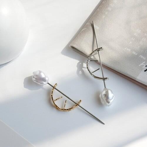 Women Pin Metal Barrette Clip Elegant Hairpins Simulated Pearl Bridal Tiara Hair Accessories Wedding Hairstyle Design Tools