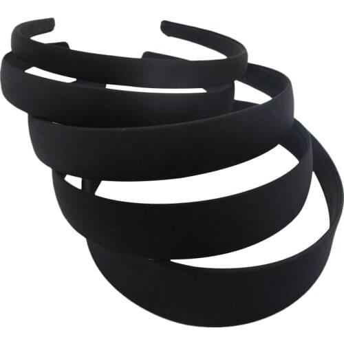 1pcs 1.5/2/2.5/3/4cm Black Simple Wide Headband Women Girls Diy Jewelry Material Cloth Headband Semi-finished Hair Accessories