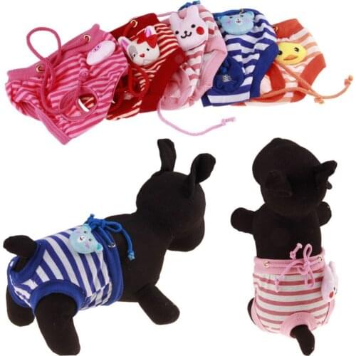 1PC Dog Physiological Pants Cute Strawberry Print Diaper Sanitary Dog Shorts Panties For Small Medium Dogs Diaper Dog Underwear