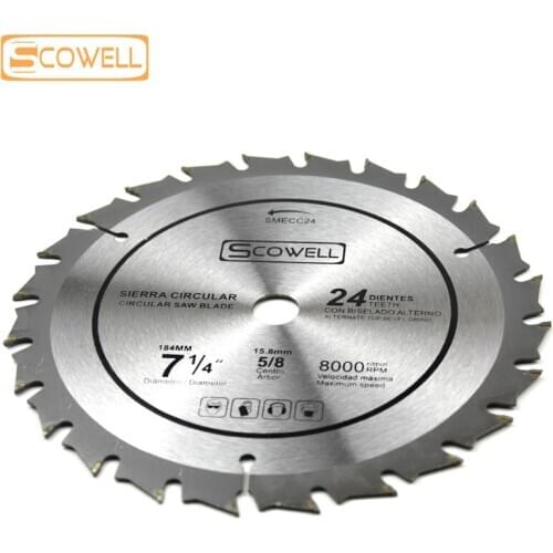 30% Off Circular Saw Blades Saw Blades 7-1/4\" YG6 Carbide Tip Segments 24 Teeth Blade For Wood Cutting Circle Saw Blades