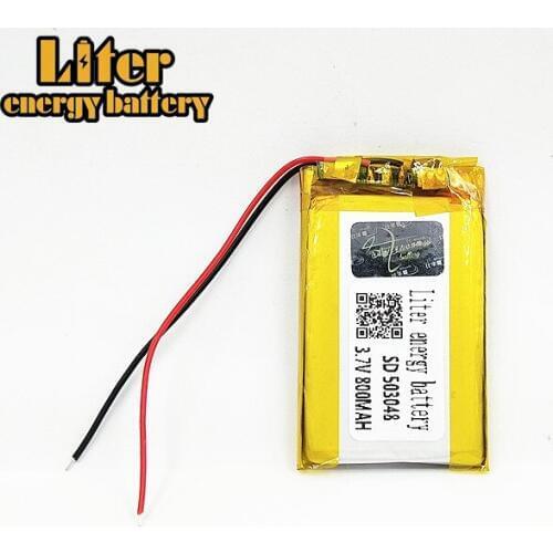 3.7V 800mAh battery 503048 Lithium Polymer Rechargeable Battery Li Po li ion For Mp3 MP4 MP5 DVD Camera GPS bluetooth Speaker