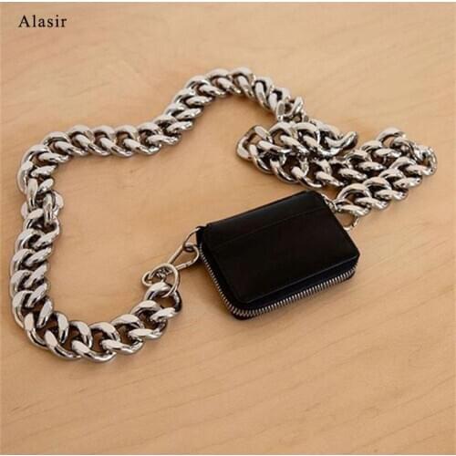 Alasir French Style Minority Designer Bag Crossbody Thick Chain Fashion Bag Female Super Mini Coin Purse Solid Messenger Bags