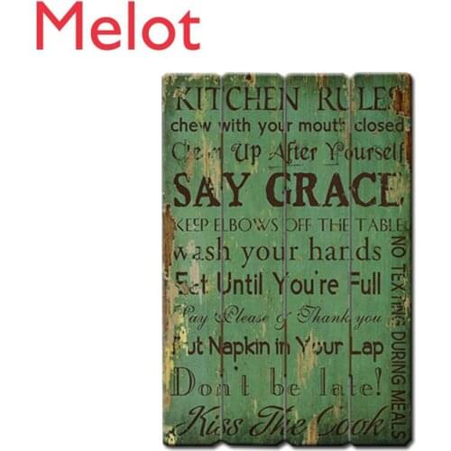 American Retro Distressed Wooden Painting Mural Home Milk Tea Shop Background Wall Special Decoration Pendant Hanging Painting