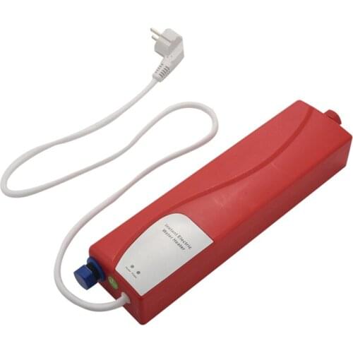 3000 W Electronic Mini Water Heater, Without Tank, With Air Valve, 220 V, With EU Plug, For Home, Kitchen, Bath, Red, Socialme