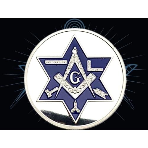 Free-Mason Commemorative One Open Eye Challenge Coin Concord Strength Peace Wisdom Truth Beauty Coins Collectibles Religion Gift