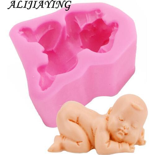 Cake Decorating Tools Baking Pastry Tools 3D Sleeping Baby Handmade Chocolate Cake Mold Diy Decorative Molding D0201