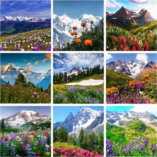 Diamond Painting Square New Arrival Scenery Diamond Mosaic Sale Scenic Diamond Embroidery Nature Rhinestones Pictures