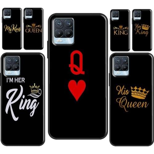 King Queen Couple Lovers For OPPO Realme GT Neo 6 7 8 Pro X2 X7 C11 C21 C3 Cover For OnePlus 8T 8 9 Pro Nord Case