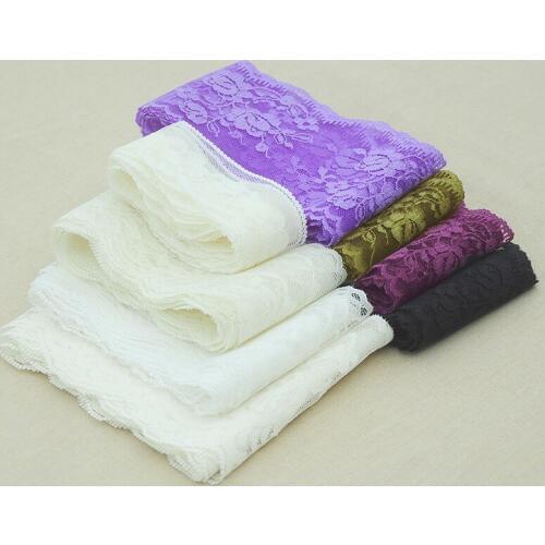 6cm 7cm 10cm Sheer Transparent Mesh Floral Embroidered Lace Trim DIY Apparel Sewing Fabric Dress Clothing Decoration Lace Ribbon