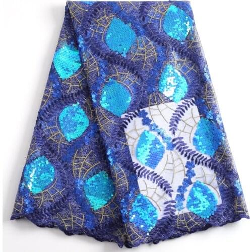 Zhenguiru 2021 Beautiful Sequin African Lace Fabric Milk Silk Fabric African Fabric Mesh Nigerian Fabric For Women Wedding A2240