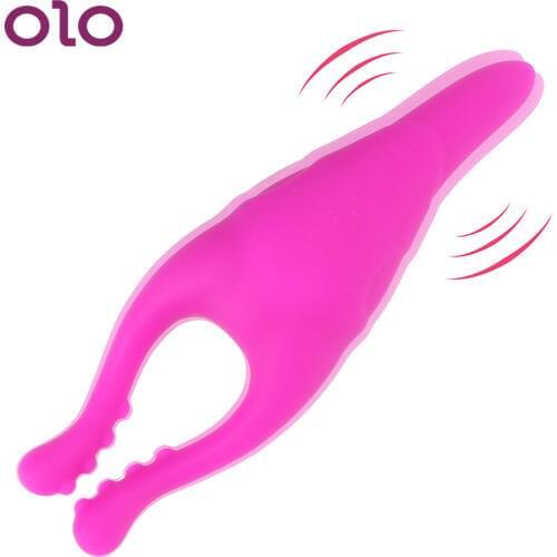 OLO Rabbit Clitoris Nipple Clamps Vibrator G-spot Nipple Massager Sex Toys for Women Female Masturbator Clitoris Clip Stimulator