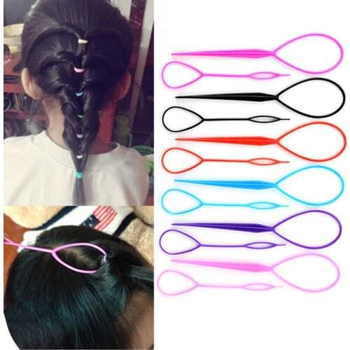 2 Pcs Fashion Colorful DIY Hair Styling Headbands For Girls Hair Pin Disk Pull Pins Hair Bands Headwear Kids Hair Accessories