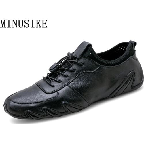 Men Shoes Mens genuine Leather Loafers Casual slip on Wear-resistant Soft Bottom dress outdoor Business Shoes Man Octopus Flats