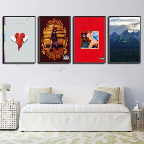 WTQ Music Album Cover Kanye West The Life of Pablo Ye Hip Hop Rap Canvas Painting Decor Wall Art Picture Room Decor Home Decor