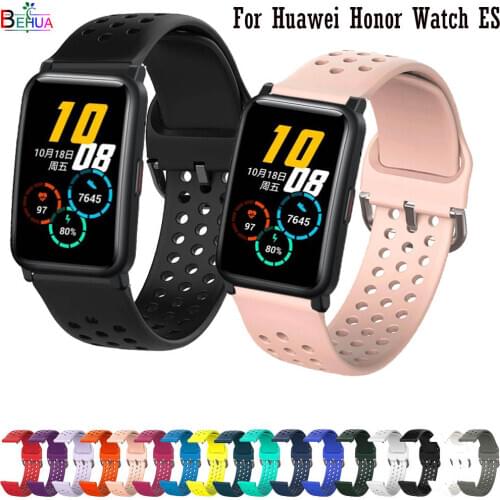 BEHUA 20mm soft Silicone WatchBand for Huawei Honor Watch ES Strap Replacement Bracelet WristStrap For Garmin Venu Wristband new