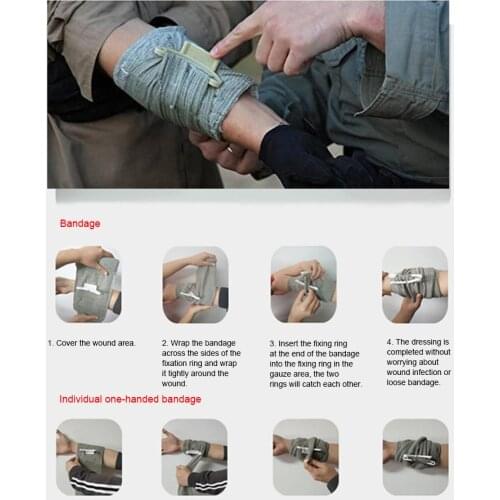 Camping & Hiking Safety & Survival Bandage Trauma Emergency Outdoor First Aid Wound Hemostasis