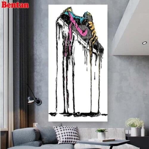 Full Square Round Diamond Painting Abstract shoes Diamond Embroidery Cross Stitch Modern graffiti art Home Decoration Large Size