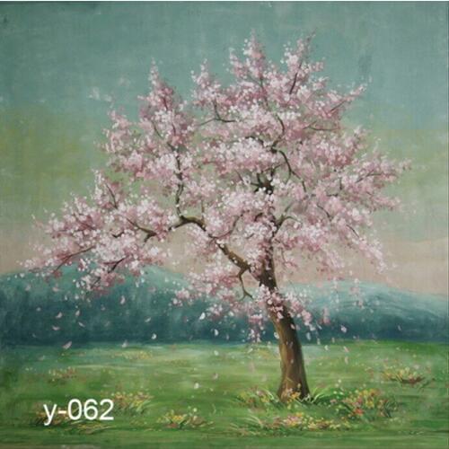 Pro 3m x 6m Hand Painted Muslin Photography Backdrops, spring scenic photo Studio Background Flower for weeding ,children