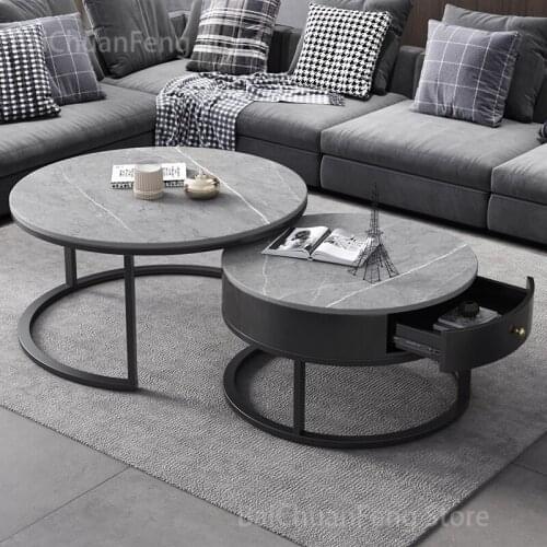 Family Rock Plate Northern Coffee Tables Europe Simple Home Furniture Modern Living Room Coffee Table Tea Table Sofa Side Table
