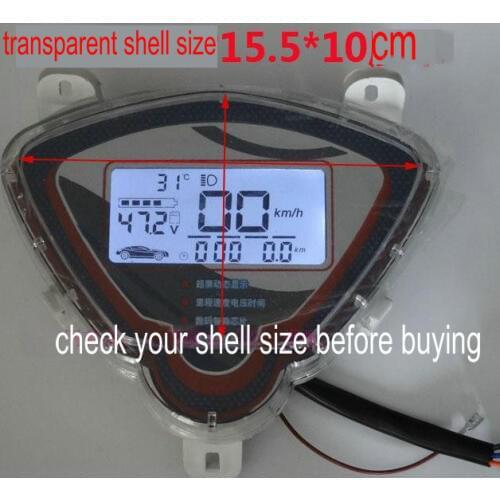 White Screen Speedometer 48-96v LCD Display Instrument For Electric Scooter Tricycle ATV Voltage Battery Level Indicator Gauge