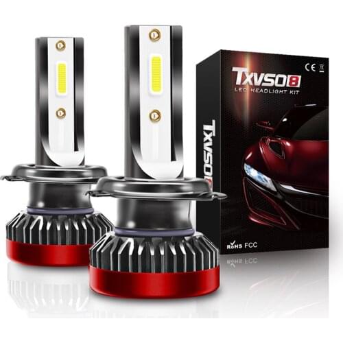 TXVSO8 H7 H4 LED Headlight Bulb Car Light 12V Auto 80W Diode Car Lamps 6000K Universal 360 Degree COB 8000LM Bombillas Led Coche