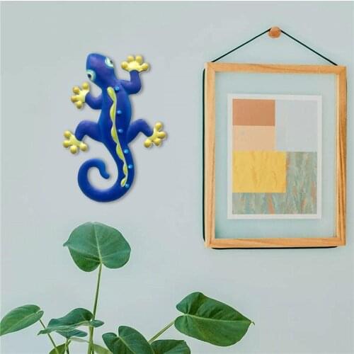 Gecko Wall Art Decoration Lizard Art Wall Decorations Inspirational Ornaments Rustproof Iron Gecko Wall Decoration can CSV