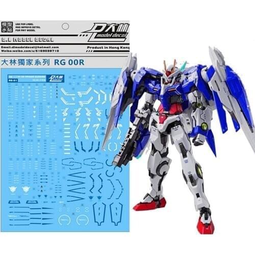 D.L high quality Decal water paste For Bandai RG 1/144 GN-0000 00R Raiser Gundam DL041