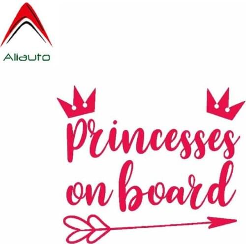 Aliauto Funny Car Sticker Princess on Board Decoration PVC Water Proof Decal for Volvo Honda Civic Mitsubishi Lada Kia,13cm*11cm
