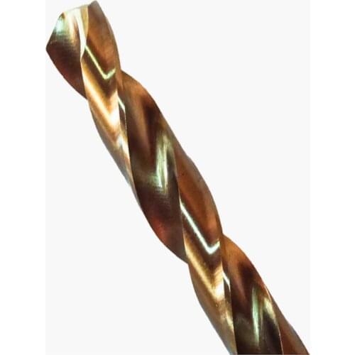 2PCS/pack 13*151mm TIN coated CNC grinded HSS M35 Co5% twist drill bits straight Shank for hard SS/steel/cast steel iron alum