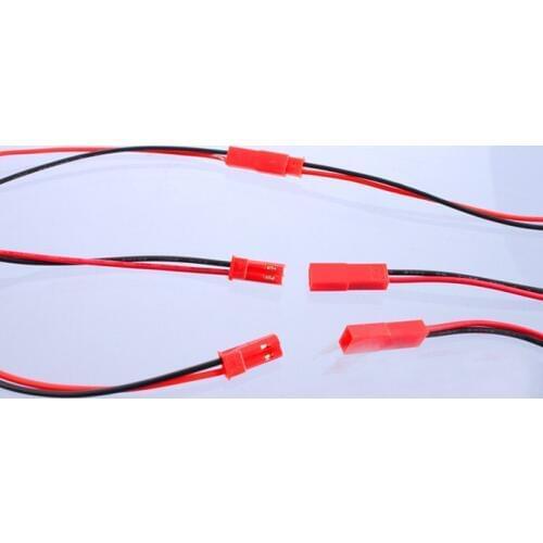 100 pcs /lot JST Plug Connectors 2P M/F 100mm 22 AWG wire