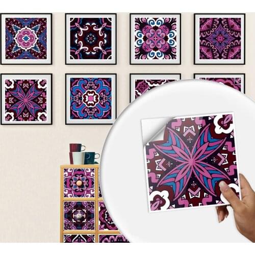 16pcs/set 10/15/20/30cm Hard Tiles Floor Wall Sticker Kitchen Diagonal Tiles Decor Wall Decals Peel & Stick Waterproof Art Mural
