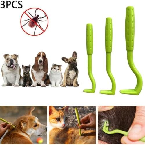 3PCS Pet Flea Remover Tool Scratching Hook Remover Pet Cat Dog Grooming Supplies Tick Picker Flea Removal Tool Pet Comb