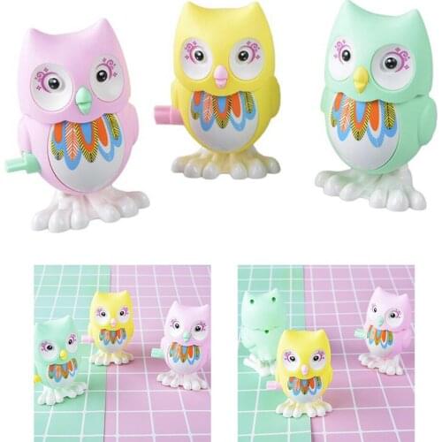 3pcs Wind Up Owls Toys Cartoon Animal Dolls Party Bag Filler for Toddlers Kids
