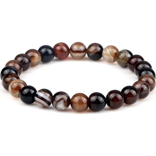 6mm/8mm Natural Stone Beads Elastic Bracelet Men Women Hematite Strand Bracelet&Bangles NaturalHealing Yoga Pulsera Jewelry gift