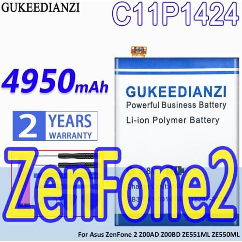 4600mAh 2019 New Cell Phone Battery C11P1424 For Asus ZenFone 2 ZenFone2 Z00AD Z00BD ZE551ML ZE550ML Rechargeable Bateria