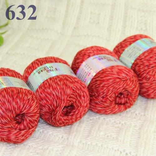 Free Shipping 4X50g balls High quality 100% pure cashmere luxury warm soft hand knitting yarn Red Pink Brown 233-632-4