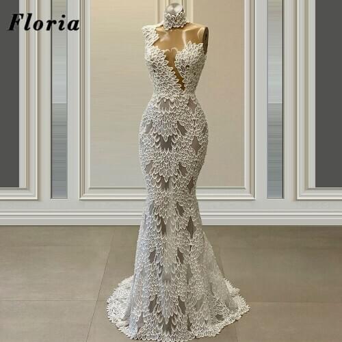 Elegant Pearls Evening Dresses Custom 2020 Long Illusion Dubai Runaway Prom Dress Party Night Gowns Weddings Vestidos De Festa