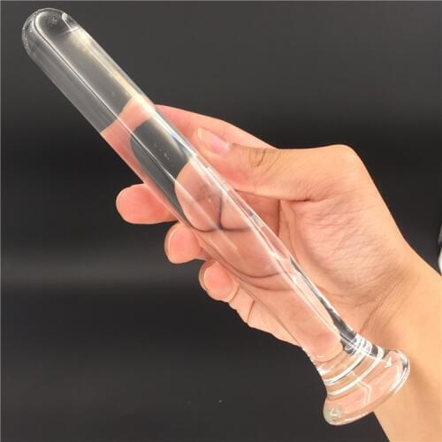 Smooth Pyrex glass crystal dildo penis Anal butt plug Sex toy Adult products for women men female male masturbation