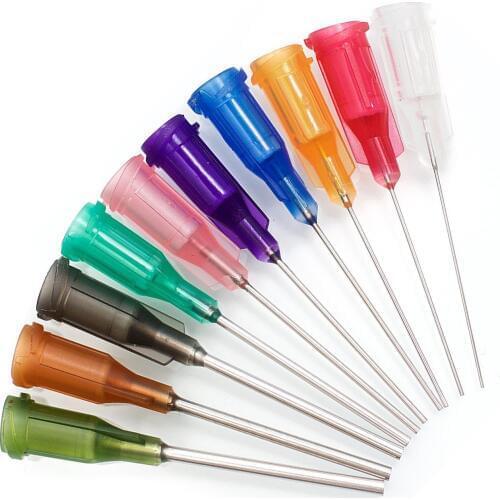 Syringe Dispensing Needles With Luer Lock 14G,15G,16G,18G,20G,21G,22G,23G,25G,27G,Blunt Tip,1.5 Inch Length,100 PCS/Bag