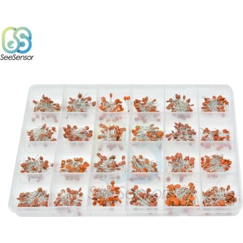 960pcs 24value*40pcs 2PF-0.1UF 50V Ceramic Capacitor Assorted kit Assortment Set with Box