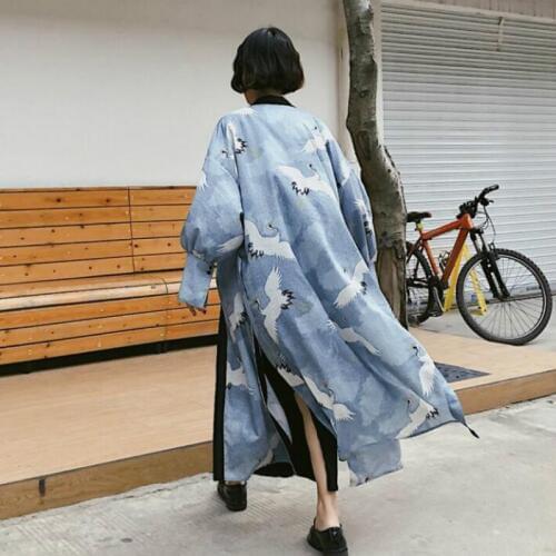 Woman Coat Japanese Kimono Cardigan Kimono Yukata Woman Thin Loose Long Outer Garment