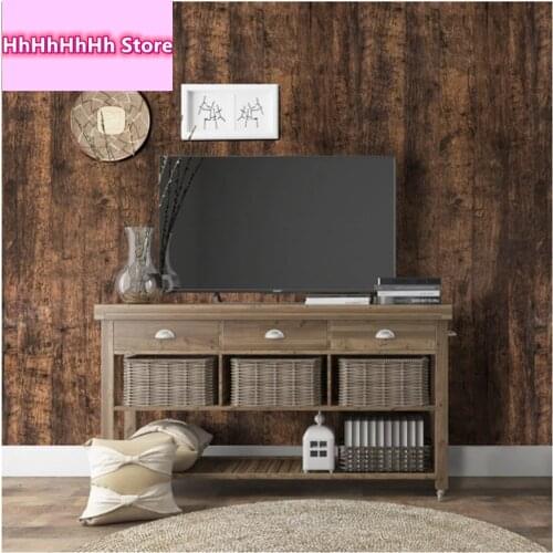 Brown Wood Papers Wood Peel and Stick Wallpaper Removable Wood Grain Self Adhesive Vintage Distressed Wood Grain Renovated Paper