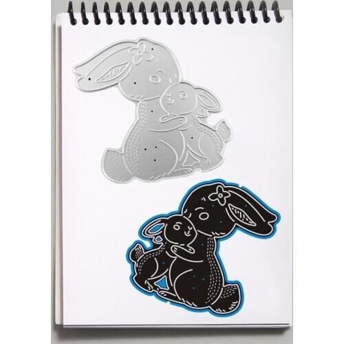 Rabbit Bunny Metal Cutting Dies Stencil Scrapbooking DIY Album Stamp Paper Card H58C