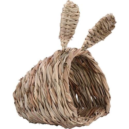 Rabbit Head Grass Nest Rabbit Hut Totoro House Straw Guinea Pig Hamster Hedgehog Grass Nest Small Pet Environmental Protection