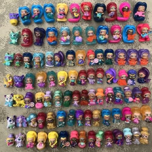 10pcs/set Shimmer Sister Cute Dolls Shine girl Pet Tiger Nahal Monkey Dragon Action Figures Samira Toy For Children Party gift
