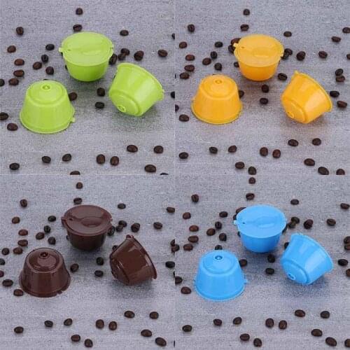 Reusable Coffee Capsule Filter Cup Filter Baskets Pod Soft Refillable Caps Taste Sweet for Nescafe Dolce Gusto 3Pcs Spoon Brush