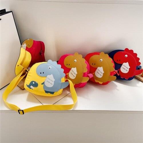 Fashion Girls Nylon Small Shoulder Bag Mini Coin Purse for Boys Kids Handbags Cartoon Dinosaur Childrens Cute Crossbody Bags