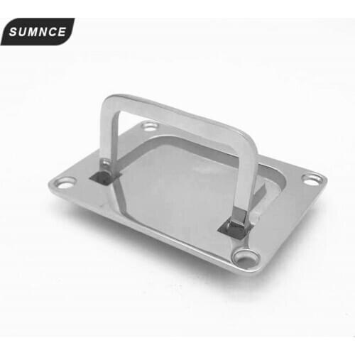 Marine 316 Stainless Steel Boat Hatch Latch Cabinet Flush Lift Ring Pull Handle For Yacht